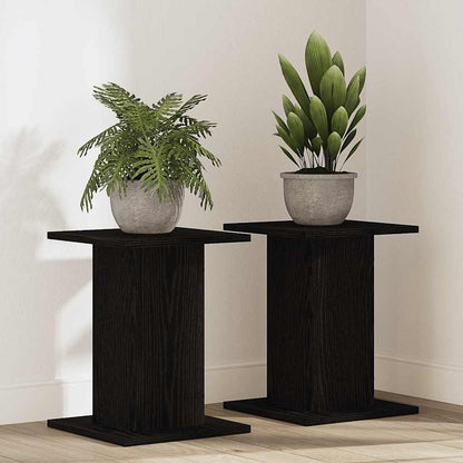 Pflanzenständer 2 pcs Schwarze Eiche 30 x 30 x 40 cm
