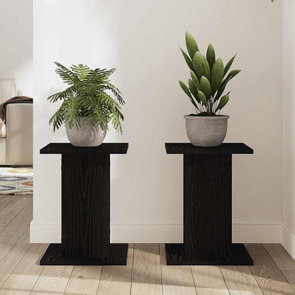 Pflanzenständer 2 pcs Schwarze Eiche 30 x 30 x 40 cm