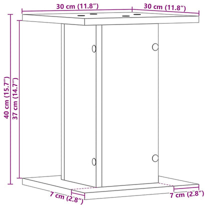 Pflanzenständer 2 pcs Schwarze Eiche 30 x 30 x 40 cm