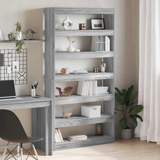 Bücherregal Grau Sonoma 100 x 30 x 198 cm Holzwerkstoff