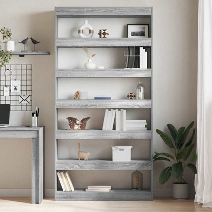 Bücherregal Grau Sonoma 100 x 30 x 198 cm Holzwerkstoff