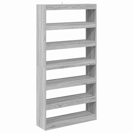 Bücherregal Grau Sonoma 100 x 30 x 198 cm Holzwerkstoff