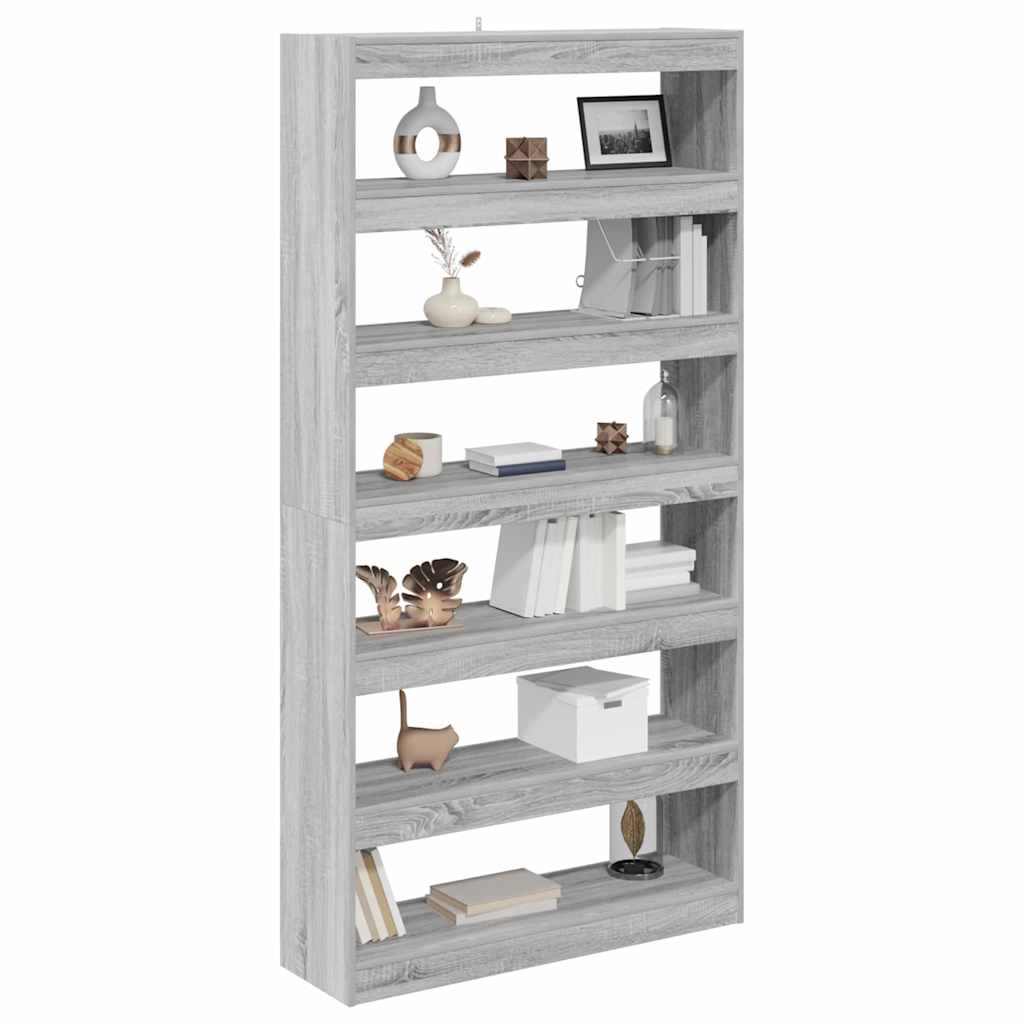 Bücherregal Grau Sonoma 100 x 30 x 198 cm Holzwerkstoff