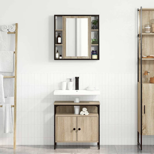Badezimmermöbel Set 2 pcs Braun 60 x 30 x 60 cm Holzwerkstoff