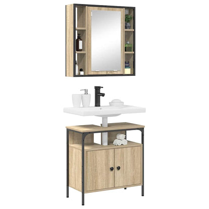 Badezimmermöbel Set 2 pcs Braun 60 x 30 x 60 cm Holzwerkstoff