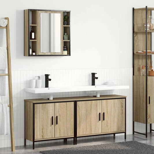 Badezimmermöbel Set 3 pcs Braun 60 x 30 x 60 cm Holzwerkstoff