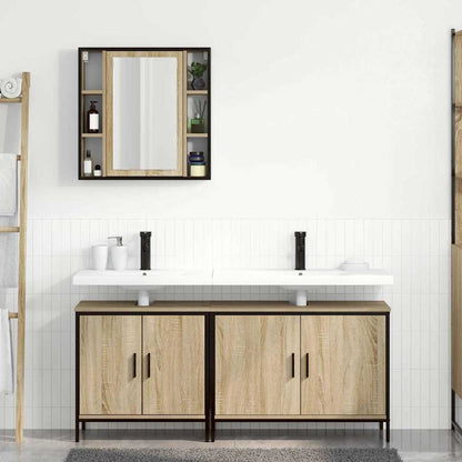Badezimmermöbel Set 3 pcs Braun 60 x 30 x 60 cm Holzwerkstoff