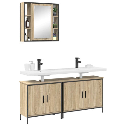 Badezimmermöbel Set 3 pcs Braun 60 x 30 x 60 cm Holzwerkstoff