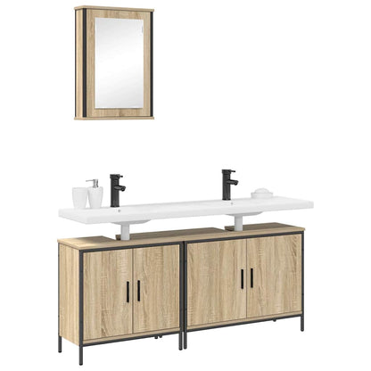 Badezimmermöbel Set 3 pcs Braun 60 x 30 x 60 cm Holzwerkstoff