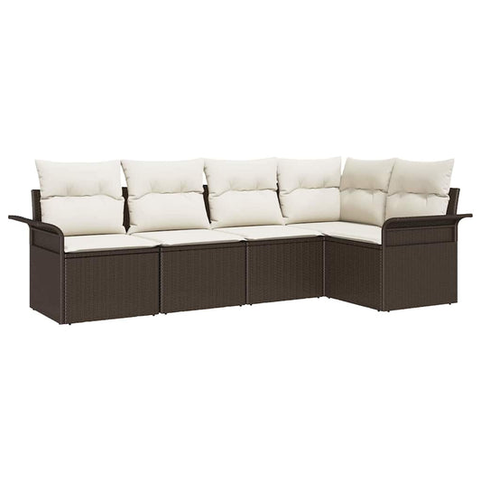Garten-Sofa-Set 5 pcs 242,5 x 132,5 x 85 cm Poly Rattan