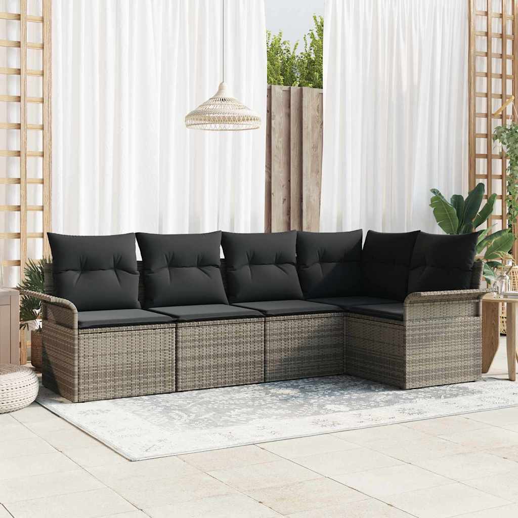 Garten-Sofa-Set 5 pcs 242,5 x 132,5 x 85 cm Poly Rattan