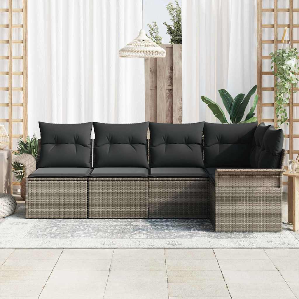 Garten-Sofa-Set 5 pcs 242,5 x 132,5 x 85 cm Poly Rattan