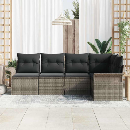 Garten-Sofa-Set 5 pcs 242,5 x 132,5 x 85 cm Poly Rattan