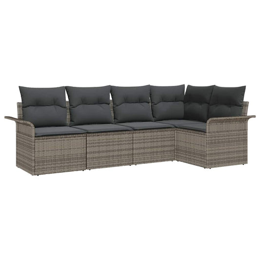 Garten-Sofa-Set 5 pcs 242,5 x 132,5 x 85 cm Poly Rattan