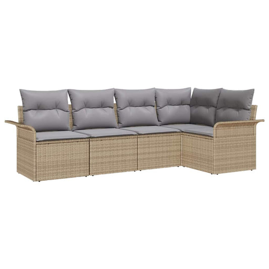Garten-Sofa-Set 5 pcs 242,5 x 132,5 x 85 cm Poly Rattan