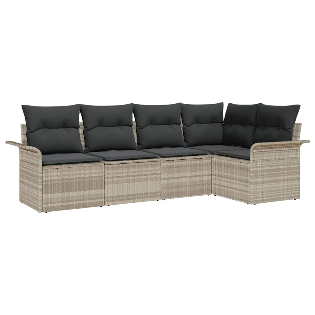 Garten-Sofa-Set 5 pcs 242,5 x 132,5 x 85 cm Poly Rattan