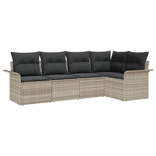 Garten-Sofa-Set 5 pcs 242,5 x 132,5 x 85 cm Poly Rattan