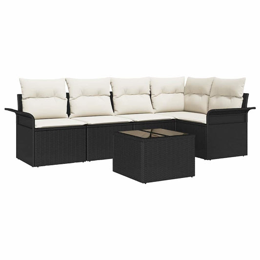 Garten-Sofa-Set 6 pcs 242,5 x 132,5 x 85 cm Poly Rattan
