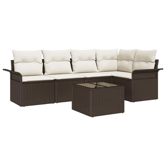 Garten-Sofa-Set 6 pcs 242,5 x 132,5 x 85 cm Poly Rattan