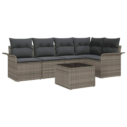 Garten-Sofa-Set 6 pcs 242,5 x 132,5 x 85 cm Poly Rattan
