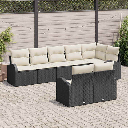 Garten-Sofa-Set mit Kissen 8 pcs 289 x 124 x 85 cm Poly Rattan