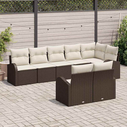 Garten-Sofa-Set mit Kissen 8 pcs 289 x 124 x 85 cm Poly Rattan