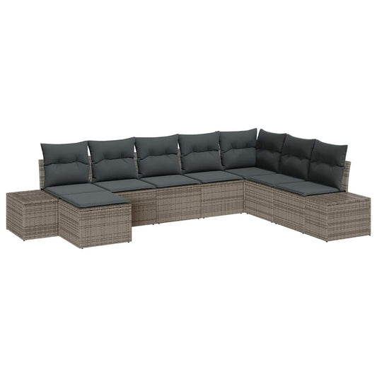 Garten-Sofa-Set mit Kissen 8 pcs 319 x 209 x 85 cm Poly Rattan