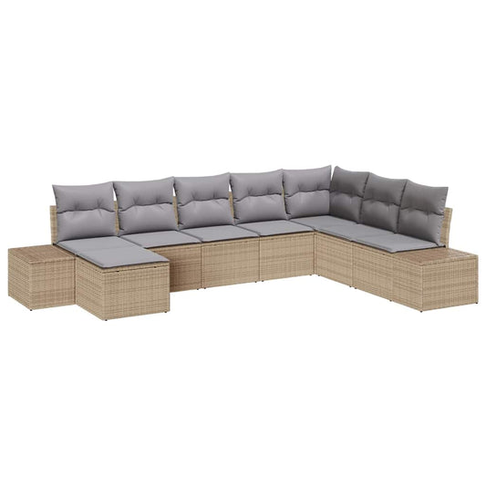 Garten-Sofa-Set mit Kissen 8 pcs 319 x 209 x 85 cm Poly Rattan