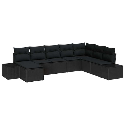 Garten-Sofa-Set mit Kissen 8 pcs 319 x 209 x 85 cm Poly Rattan