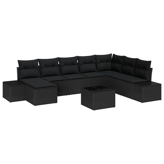 Garten-Sofa-Set mit Kissen 9 pcs 319 x 209 x 85 cm Poly Rattan