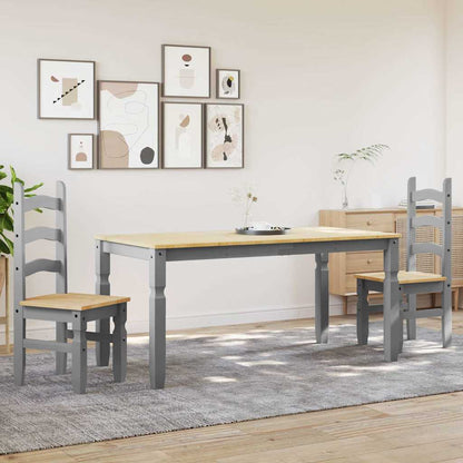 3-tlg. Essgruppe Panama Grau Massivholz Kiefer