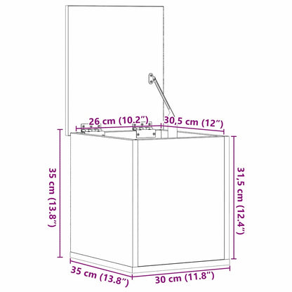 Aufbewahrungsbox Altholz 30 x 35 x 35 cm Holzwerkstoff