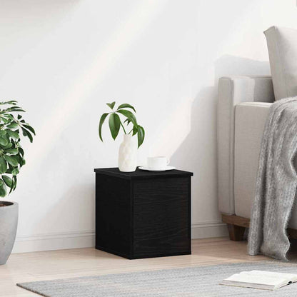 Aufbewahrungsbox Schwarz Eichen-Optik 30 x 35 x 35 cm