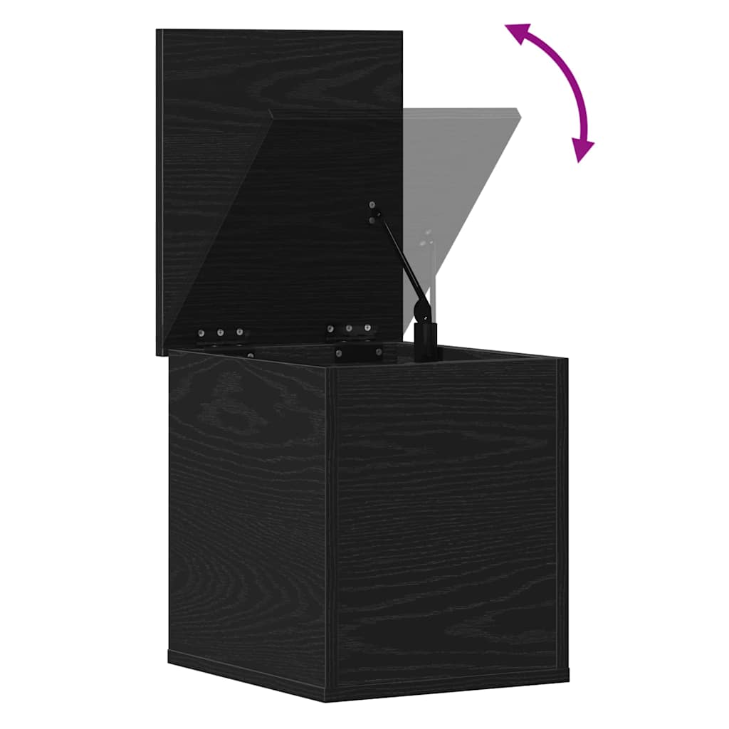 Aufbewahrungsbox Schwarz Eichen-Optik 30 x 35 x 35 cm