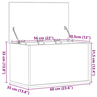 Aufbewahrungsbox Eiche handwerklich 60 x 35 x 35 cm