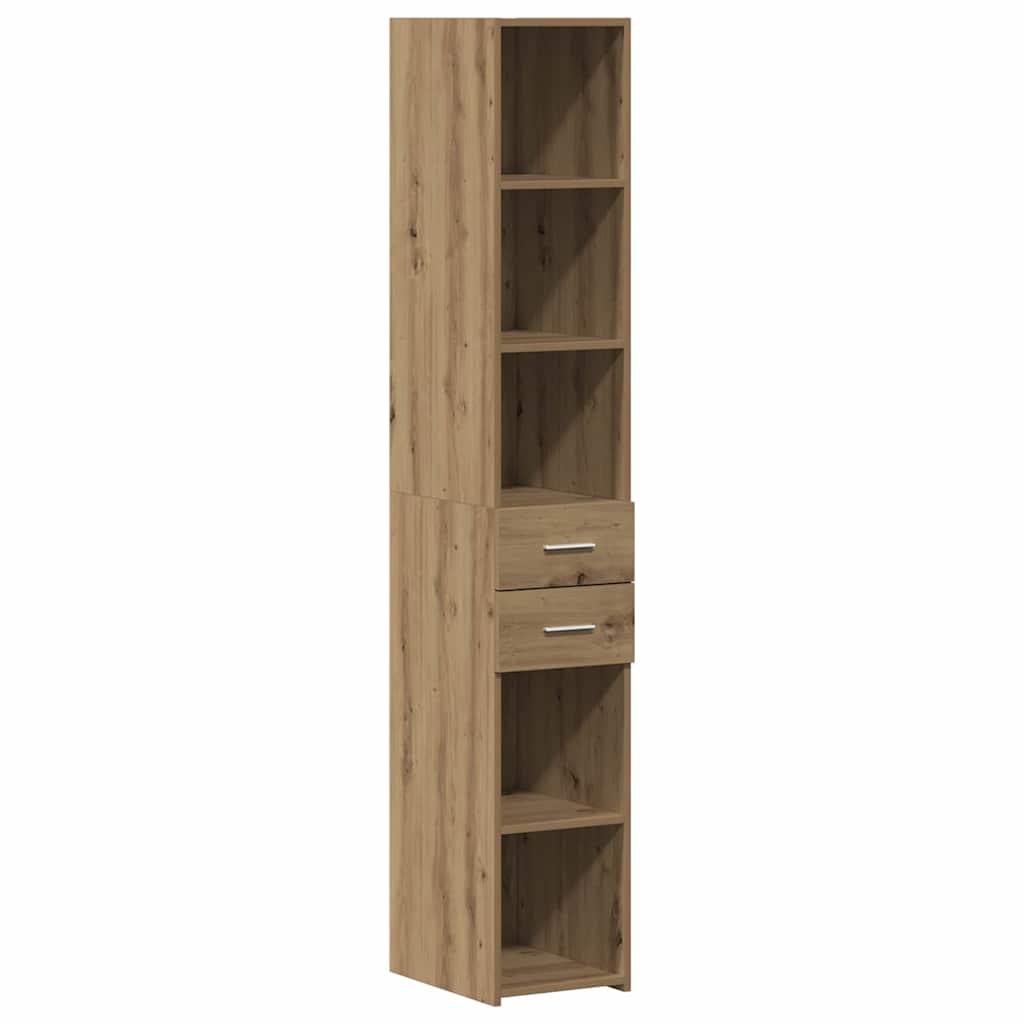 Hochboard Eiche handwerklich 30 x 42.5 x 185 cm Holzwerkstoff