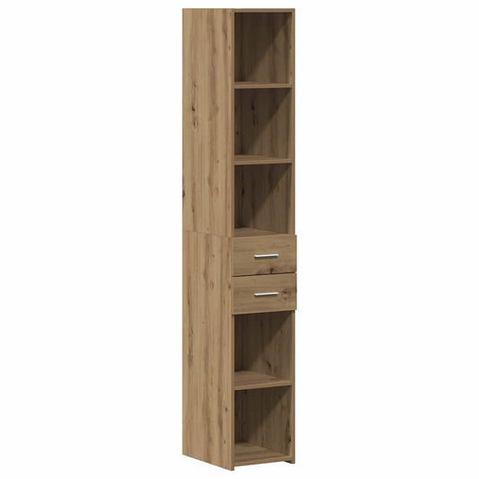 Hochboard Eiche handwerklich 30 x 42.5 x 185 cm Holzwerkstoff