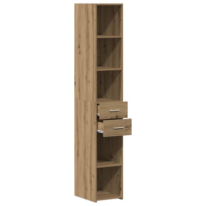 Hochboard Eiche handwerklich 30 x 42.5 x 185 cm Holzwerkstoff