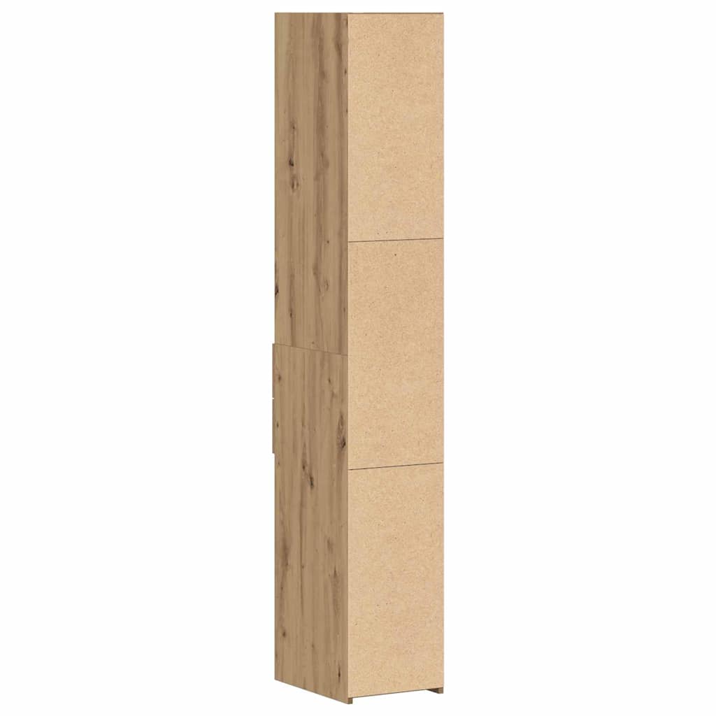 Hochboard Eiche handwerklich 30 x 42.5 x 185 cm Holzwerkstoff