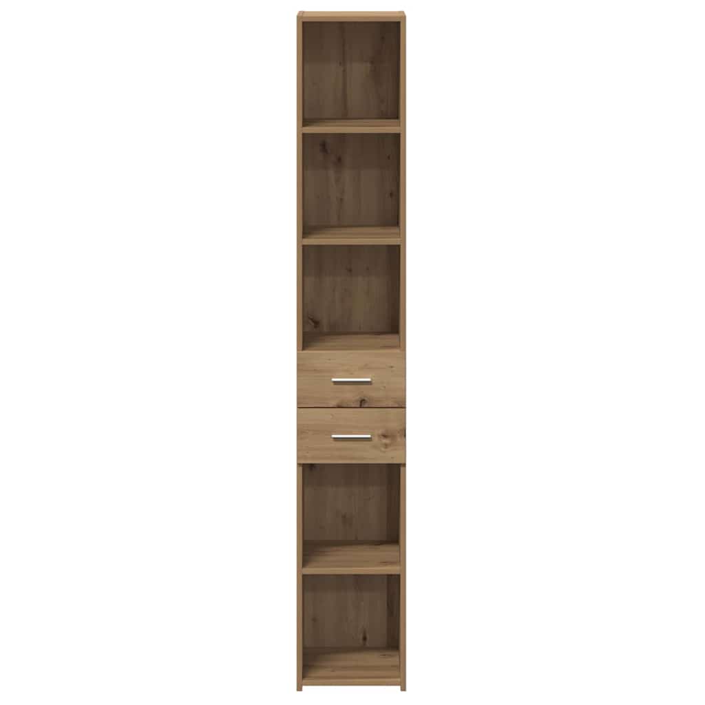 Hochboard Eiche handwerklich 30 x 42.5 x 185 cm Holzwerkstoff
