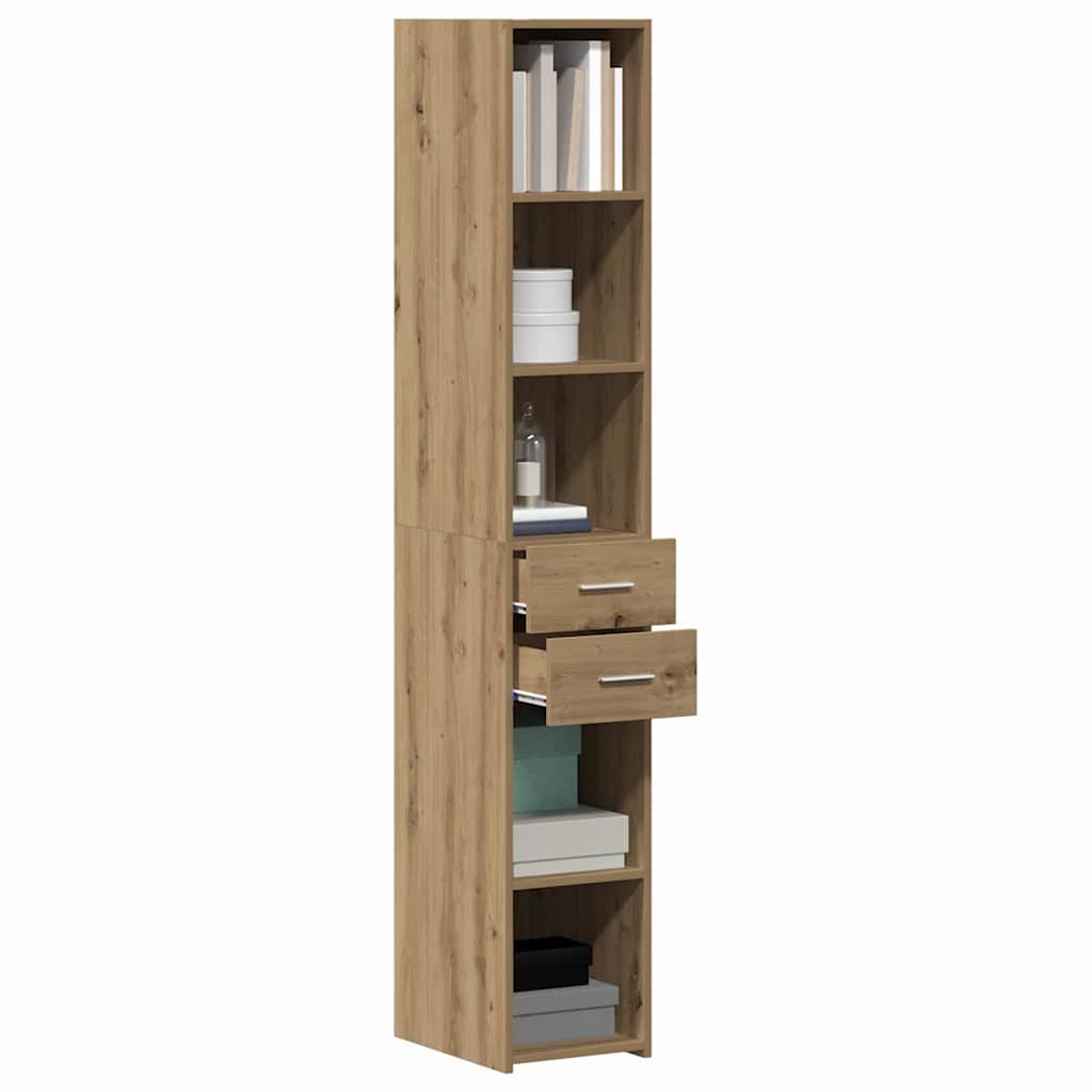 Hochboard Eiche handwerklich 30 x 42.5 x 185 cm Holzwerkstoff