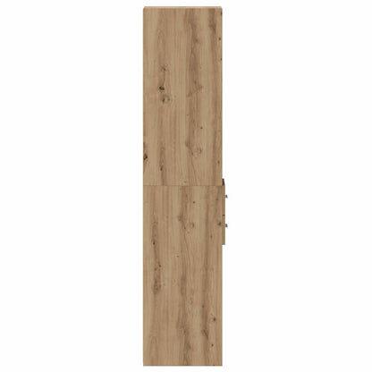 Hochboard Eiche handwerklich 30 x 42.5 x 185 cm Holzwerkstoff