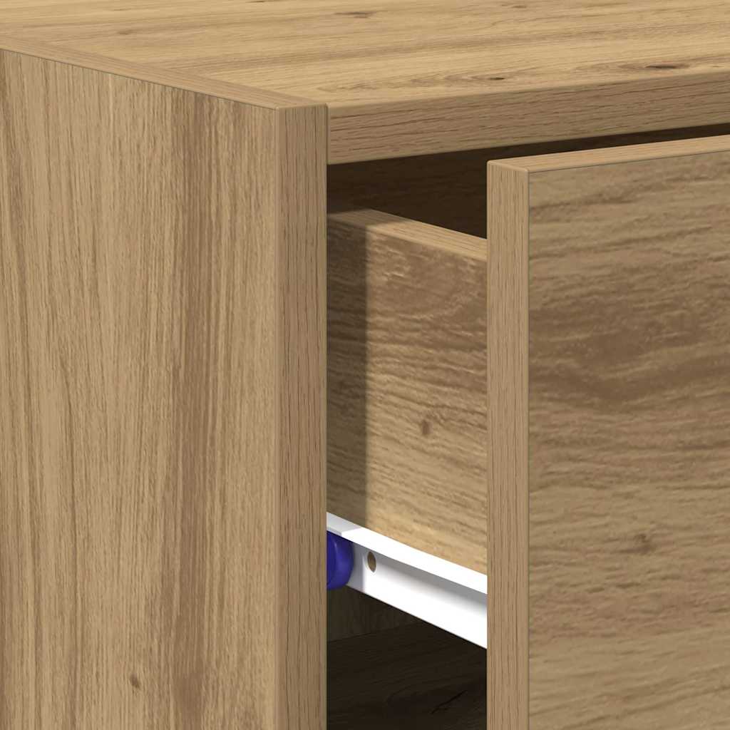 Sideboard Eiche handwerklich 30 x 42.5 x 93 cm Holzwerkstoff
