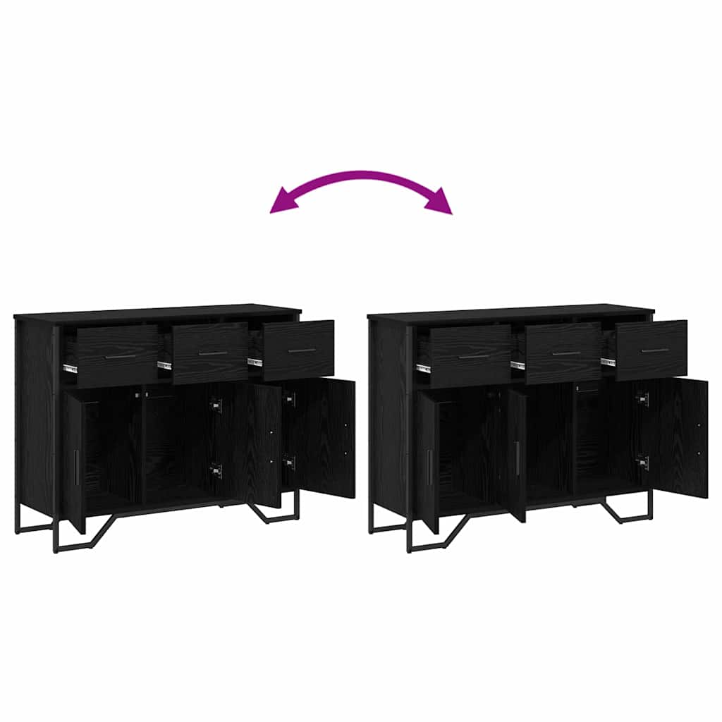 Sideboard Schwarze Eiche 97 x 32,5 x 74,5 cm Holzwerkstoff
