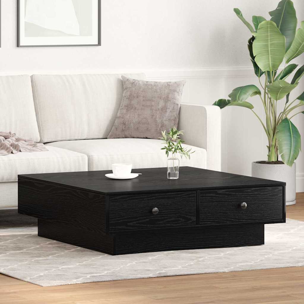 Couchtisch Schwarze Eiche 90 x 90 x 28 cm Holzwerkstoff