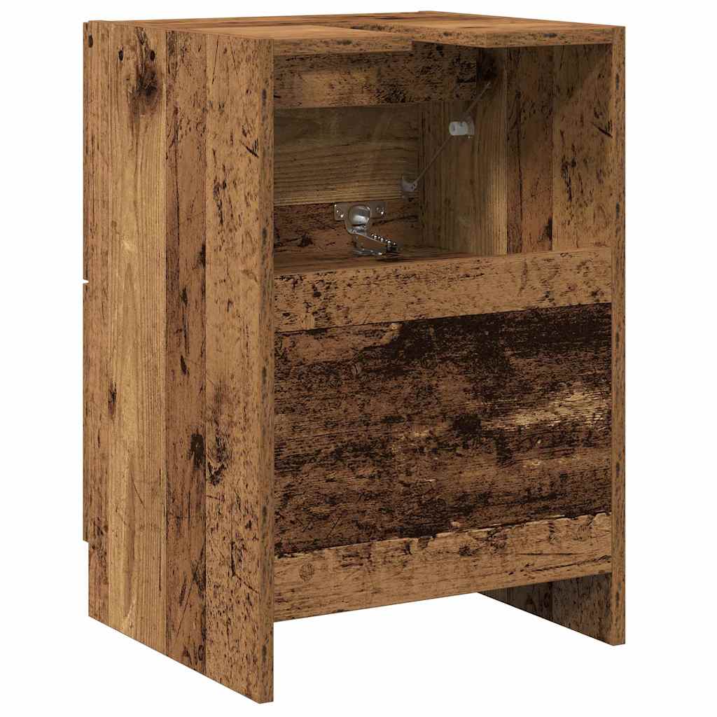 Badezimmerschrank mit Tür Altholz 40 x 37 x 59 cm Holzwerkstoff