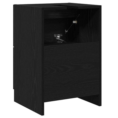 Badezimmerschrank mit Tür Schwarz Eichen-Optik 40 x 37 x 59 cm