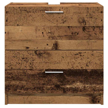 Badezimmerschrank mit Tür Altholz 59 x 37 x 59 cm Holzwerkstoff