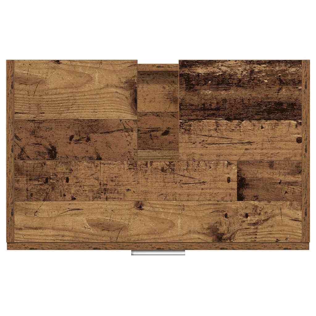 Badezimmerschrank mit Tür Altholz 59 x 37 x 59 cm Holzwerkstoff