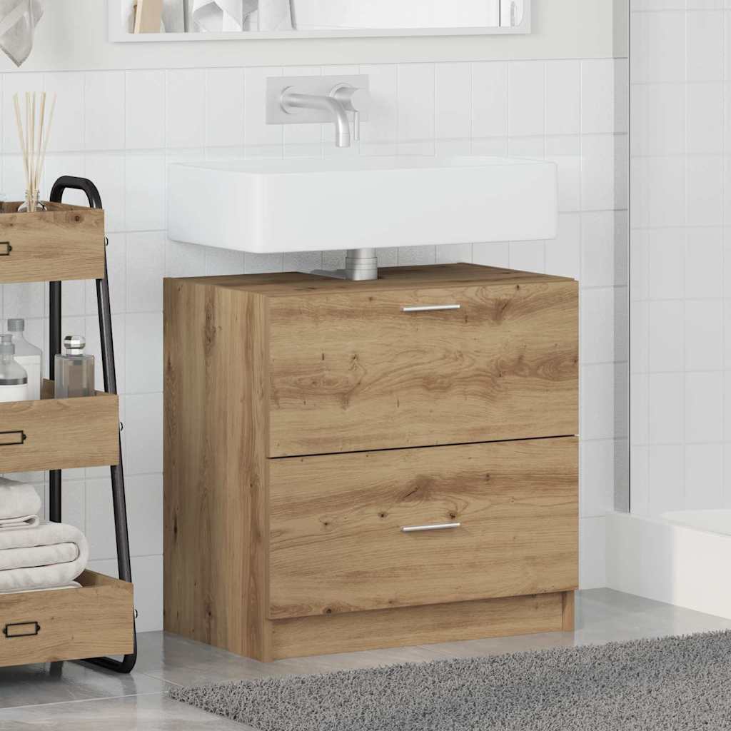 Badezimmerschrank Artisan-Eiche 59 x 37 x 59 cm Holzwerkstoff